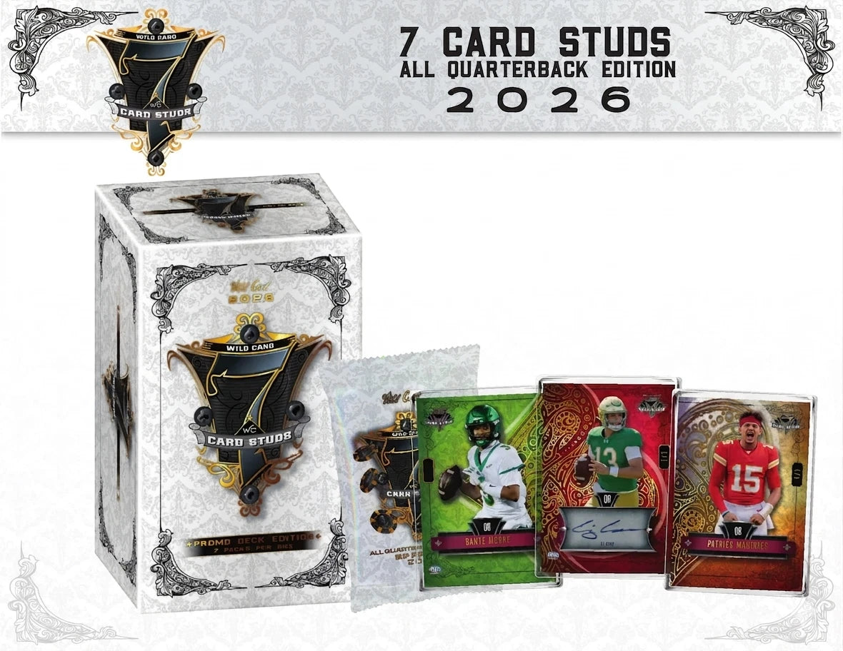 2026 Wild Card 7-Card Studs Football Promo Deck Box (All-Quarterback Edition)