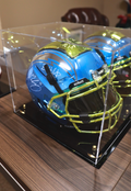 Ladd McConkey Autographed LA Chargers Reflective Football Helmet