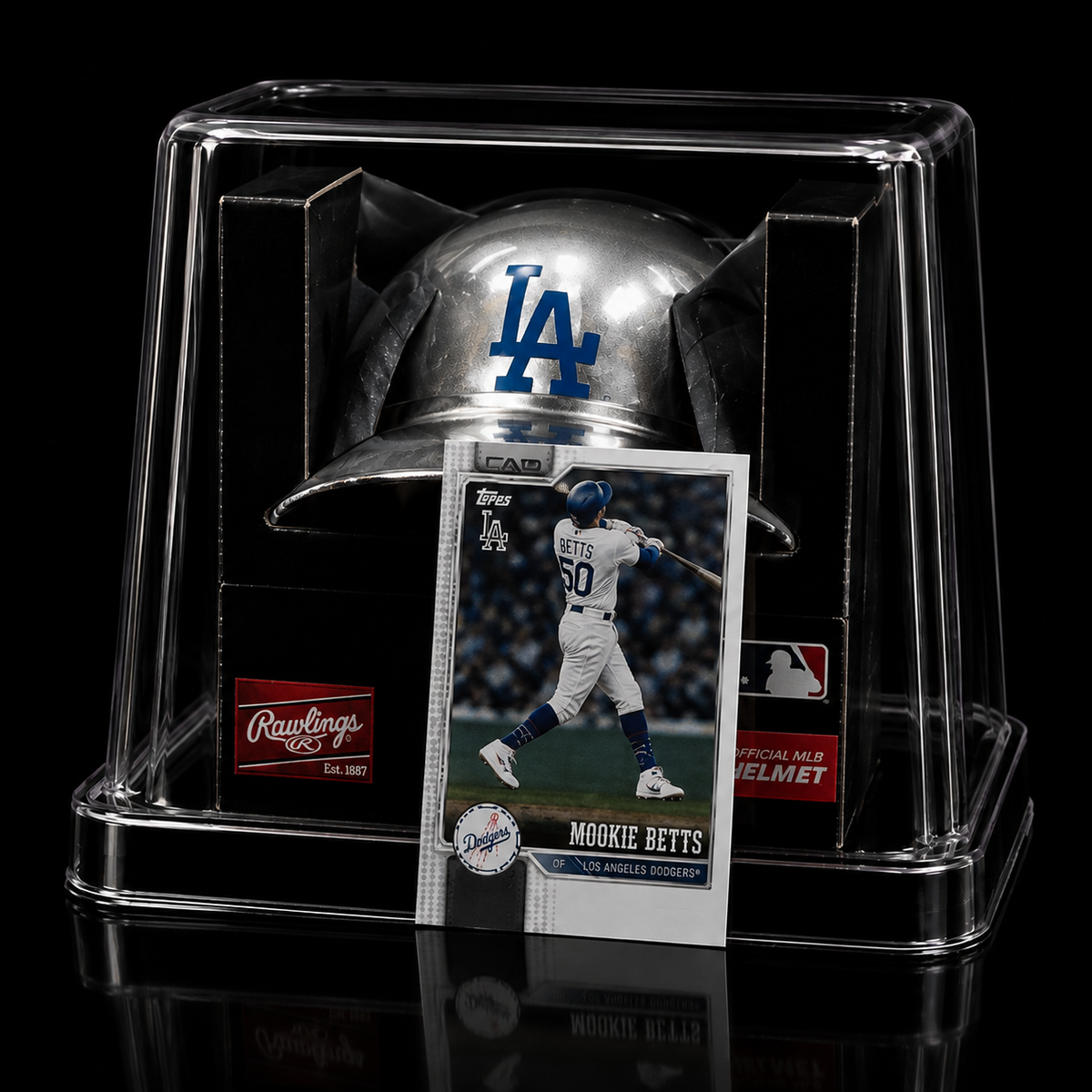 Mookie Betts Autographed LA Dodgers Mini Baseball Helmet