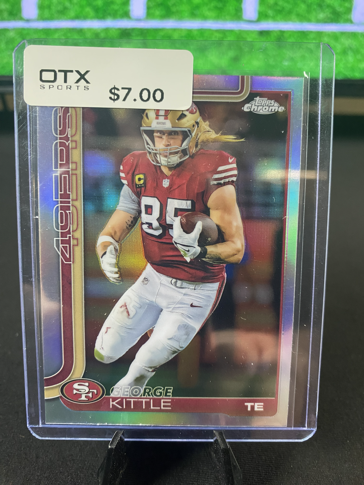 George Kittle 2025 Topps Chrome Football #267 Refractor San Francisco 49ers
