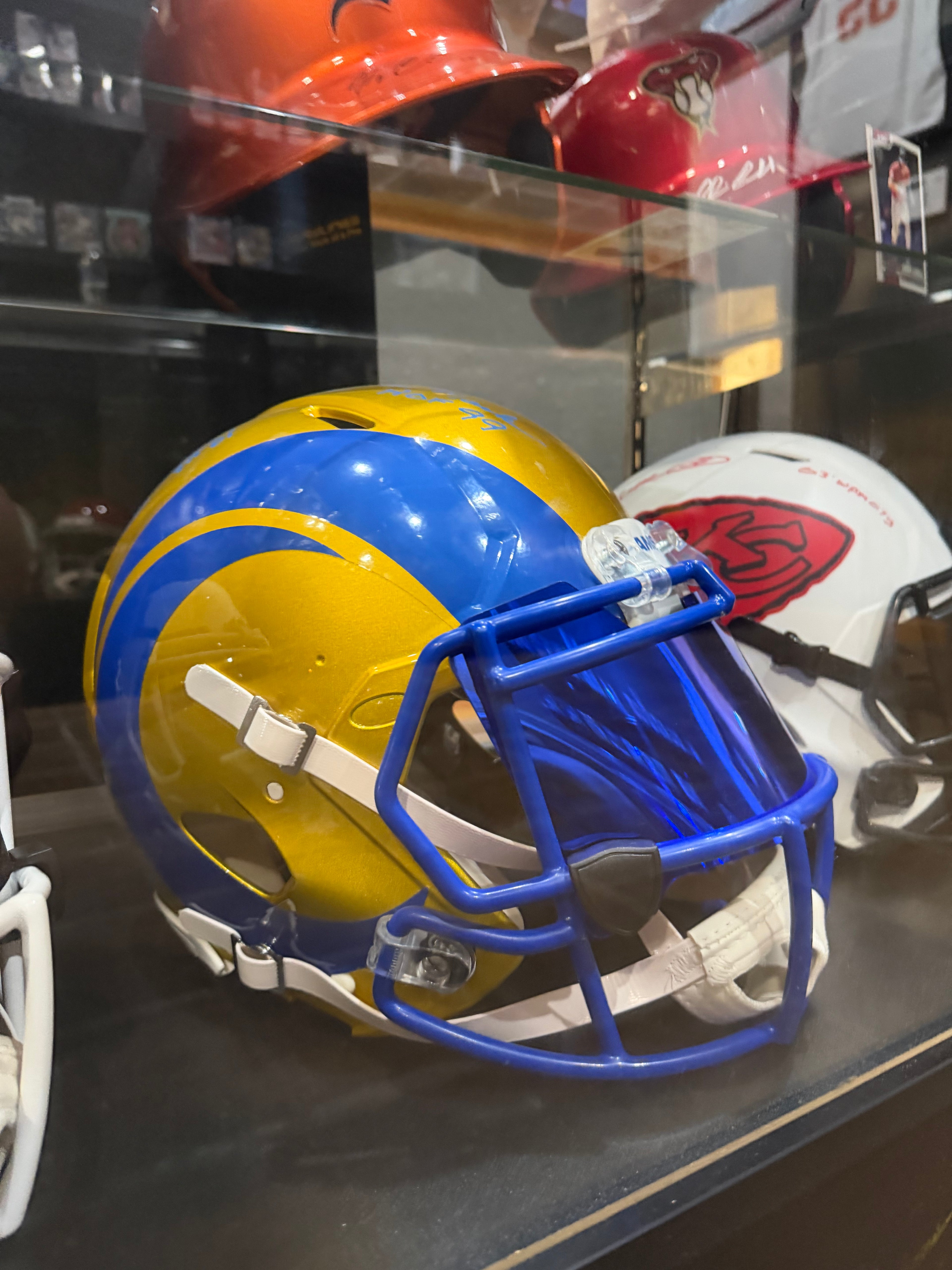 Autographed LA Rams Legends Football Helmet