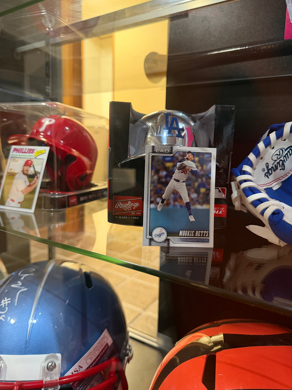 Mookie Betts Autographed LA Dodgers Mini Baseball Helmet
