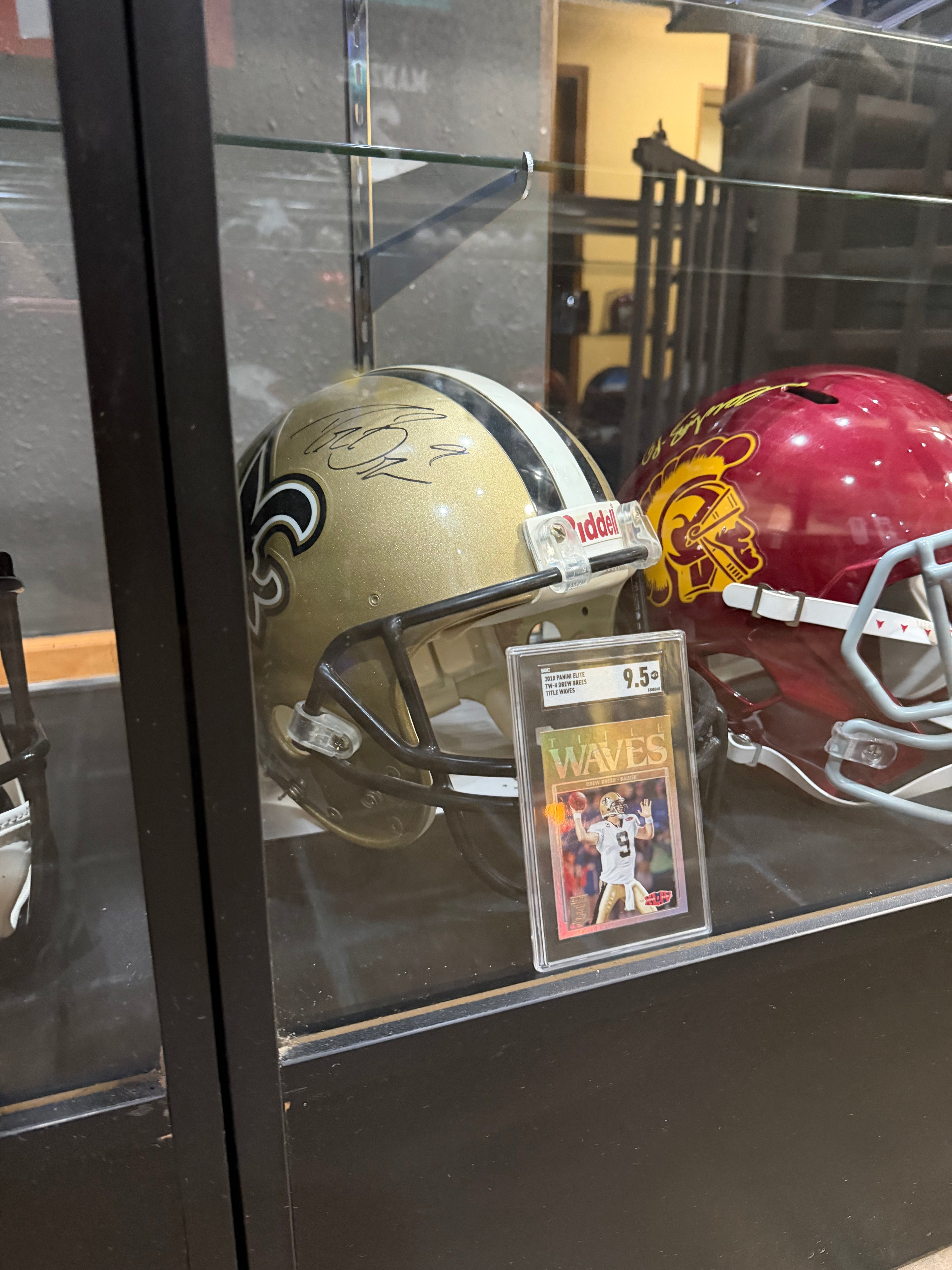 Autographed Drew Brees New Orleans Saints Football Helmet